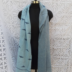 ผ้า jamdani ผ้าฝ้ายทอมือคุณภาพสูงพร้อมผ้าพันคอขอบแบบ Pom Pom ผ้าพันคอคลุมศีรษะฮิญาบ dupatta ผ้าพันคอเสื้อผ้าผู้หญิง - Product Image 3