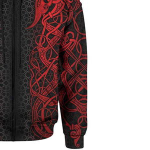 Sweat à capuche oversize pour homme en polyester/nylon, à fermeture éclair, anti-froissement, couleur unie, design personnalisé sublimé - Product Image 5
