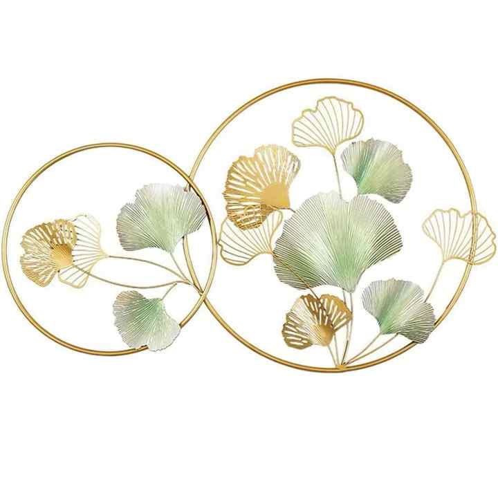 Rustic Home Decor Luxury Metal Handmade Flower Ornaments Hanging Scrolled Circular Wire Iron Wall Scroll Wall Art Decoration