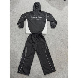 Survêtement décontracté personnalisé en polyester/coton léger avec fermeture éclair pour homme – Coupe régulière, respirant, coupe-vent, idéal pour l'été (vente en gros) - Product Image 5