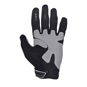 Gants de course à doigts entiers, noir et gris, revêtement PU, antidérapants, fermeture auto-agrippante, unisexe, pour la conduite en extérieur - Product Image 1
