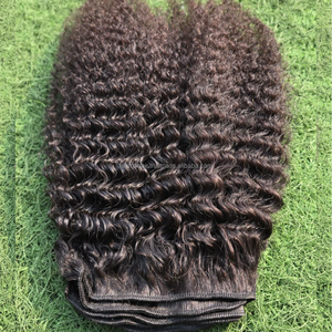 ราคาขายส่ง ต่อผมบราซิลแบบหรูหรา ขนาด 24 นิ้ว ผมหยิกธรรมชาติ ไม่หลุดร่วง 100% เวอร์จิ้น เรมี่ คิวติเคิลเรียงเส้นสวย ซุปเปอร์ดับเบิ้ล - Product Image 2