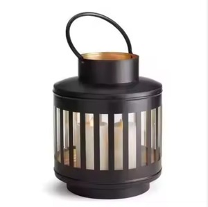 Farol de Vela Marroquí de Metal Negro para Decoración de Ramadán y Eid, para Uso en Festivales, Farol de Vela de Mesa - Product Image 5