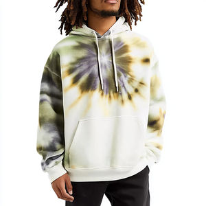 Sudadera con Capucha Tie Dye de Invierno para Hombre de Alta Calidad con Impresión Digital y Logotipo Personalizado en la Parte Delantera, 100% Algodón Orgánico, Mezcla de Algodón Básico - Product Image 2