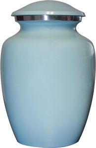 Blue Cremation <b>Urn</b> <b>for</b> Pets, Cats, <b>Dogs</b>, Artwork Cremation <b>Urn</b>, <b>Ash</b> <b>Urns</b> with Personalized Engraving (Heart W/Paw, Small) - Product Image 2