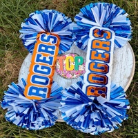 Bastón de Animación Personalizado con Pompones, Agitadores de Animación con Nombre Personalizado, Accesorio para Juegos Deportivos Escolares, Eventos y Reuniones de Animación