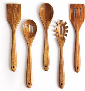 <b>Wooden</b> Spoons manufacturer 6 Pieces Wood Soup Spoons Mixing Stirring Long Handle Style <b>Kitchen</b> <b>Utensil</b> - Product Image 6