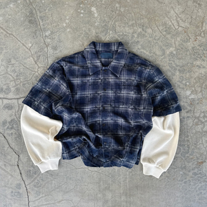 Custom Embroidery Men's Cotton <b>Oversize</b> Casual Button Plaid <b>Flannel</b> Double Layer Long Sleeve <b>Shirts</b> Men - Product Image 1