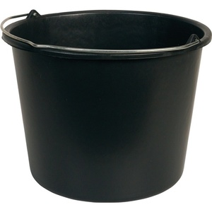 GRIPLINE D 20L Black <b>Plastic</b> Construction <b>Bucket</b> - Product Image 4