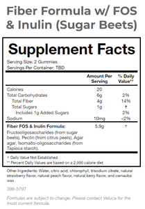 100% Natural Peach & Mango Flavor Fiber <b>Gummies</b> Healthcare Supplements with FOS Inulin & Sugar Beets at Lowest Price - Product Image 4