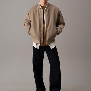 Chaqueta Bomber de Lona Hecha a Medida para Hombre, Cuello Alto, Impermeable, Transpirable, Precio de Fábrica al por Mayor Disponible en Grandes Cantidades, con Cremallera - Product Image 5