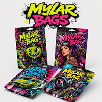 Sacs Mylar personnalisés à impression numérique, refermables avec fermeture éclair, anti-odeur, formats 1g, 3.5g, 7g, 14g