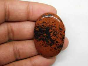 มะฮอกกานีออบซิเดียนหายาก Cabochons มะฮอกกานีธรรมชาติออบซิเดียนอัญมณีมะฮอกกานีออบซิเดียนเกรดสูงสุดอัญมณีหลวม 60 ซอง(41*28) มม. - Product Image 2