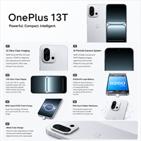 Smartphone OnePlus 13T 5G 16 Go + 1 To, batterie 6260 mAh, Snapdragon 8 Elite, écran 6,32 pouces 120 Hz 1,5K, version mondiale débloquée, vente en gros