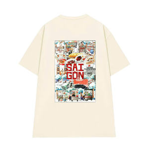 T-shirt coupe ajustée unisexe 100% coton, style semi-formel moderne à imprimé animal numérique minimaliste avec logo sur le devant - Product Image 1