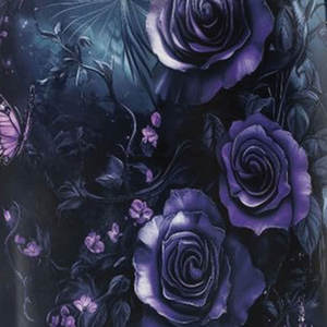 Women's Winter Black <b>Cat</b> & Purple Rose Zip-Up <b>Hoodie</b> Premium Quality Front Logo Super Soft Terry Fabric <b>Hoodie</b> - Product Image 6