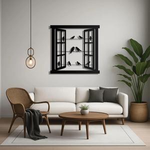 Décoration murale en métal de luxe Sculpture en fer artisanale unique Tenture murale pour salon chambre bureau - Product Image 5