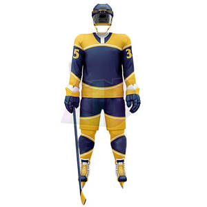 Uniforme de hockey sur glace personnalisable en polyester 100 % respirant et évacuant l'humidité, conçu pour les longues séances d'entraînement, mouvement fluide sur glace - Product Image 2