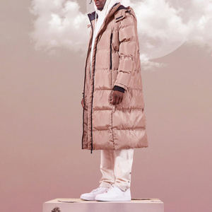 Chaquetas Acolchadas Extra Grandes con Cuello Alto para Hombre, Chaqueta Bomber de Invierno Personalizada para Hombre, Impermeable para Esquí al Aire Libre con Bolsillo con Cremallera - Product Image 1