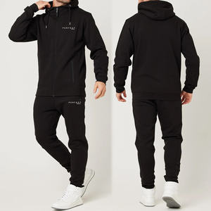 ชุดวอร์มผู้ชายสำหรับฤดูหนาว ชุดเซ็ตเสื้อฮู้ดและกางเกงวอร์มผ้าฟลีซคอตตอน 100% แบบมีซิปสั่งทำพิเศษสำหรับผู้ชาย - Product Image 5