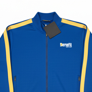 ชุดวอร์มมีซิปสำหรับทั้งชายและหญิงชุดวิ่งลายทางพร้อมซิปติดตามแบบเต็มสไตล์ฮิปฮอปและชุดกีฬา - Product Image 4