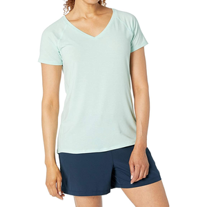 T-shirts réversibles confortables pour femmes, manches courtes, séchage rapide, respirants, grandes tailles, couleur unie, logo personnalisé, prix compétitif - Product Image 4