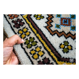 Tapis persan en laine noué à la main 60x90 cm Tapis traditionnel fait à la main Collection de motifs floraux et géométriques assortis - Product Image 2