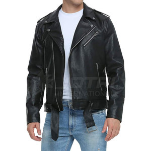 Venta caliente Hombres Ropa Chaqueta de cuero Nueva moda Hombres Chaqueta de cuero a prueba de viento - Product Image 1
