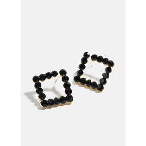 A3shop Pendientes Largos Cuadrados Chapados en Oro de Moda, Aleación Religiosa Cristiana con Circonita, Perla, Diamantes y Piedras Preciosas para Fiesta - Product Image 5