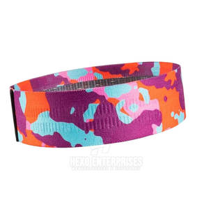 Bandas de botín de Yoga de Color sólido impresas personalizadas más vendidas bandas de resistencia de tela elástica para ejercicio - Product Image 1