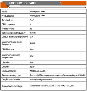 Placa base MSI PRO MAX II (AM4, 25, DDR4) con paquete de procesador de CPU <span class=keywords><strong>AMD</strong></span> Ryzen 5 5600X - Product Image 6