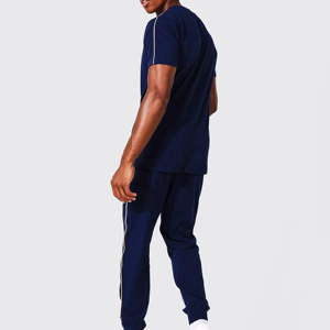 Conjunto Deportivo de Verano para Hombre, Elegante, de Poliéster/Algodón, Corte Regular, Transpirable, Antibacterial, de Secado Rápido, Tallas Grandes, para Gimnasio y Deportes - Product Image 3