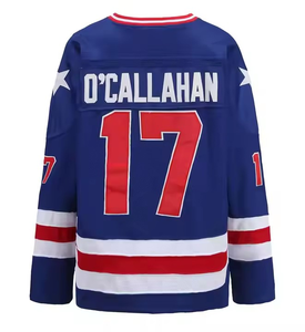 2025 maillot de hockey sur glace en polyester conçu sur mesure de haute qualité avec strass séchage rapide et vêtements de sport de mode écologiques - Product Image 5
