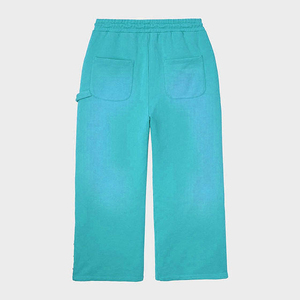 Pantalones de chándal apilados de alta calidad para hombre con bordado de diamantes de imitación estilo informal pantalones de chándal lavados con piedra lavados con ácido desteñidos por el sol - Product Image 4