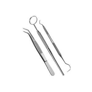 Kit de herramientas dentales de 3 piezas, Instrumentos dentales certificados CE hechos a mano de acero inoxidable para dentistas - Product Image 6