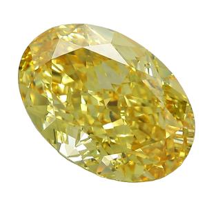 Diamante amarillo sintético corte ovalado 8.65ct - Product Image 1