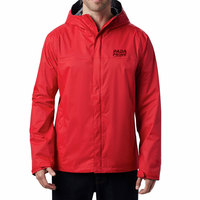 Veste d'hiver légère en toile imperméable avec capuche, construction respirante, fermeture éclair avant, coupe flexible pour changer facilement
