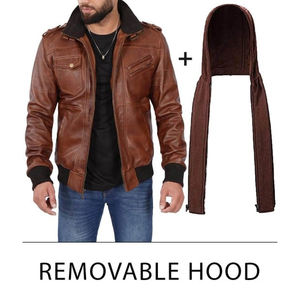 Chaqueta de Motociclista de Cuero Genuino de Alta Calidad para Hombre, Nueva Llegada, Delgada, Impermeable, Cortavientos, Transpirable, con Logotipo Frontal - Product Image 3