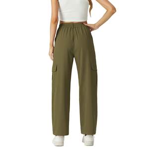 กางเกงคาร์โก้ผ้านุ่มอเนกประสงค์พร้อมกางเกงทรงตรงแบบสบายๆสำหรับผู้หญิงที่กำลังมองหาความสบายและสไตล์ - Product Image 2