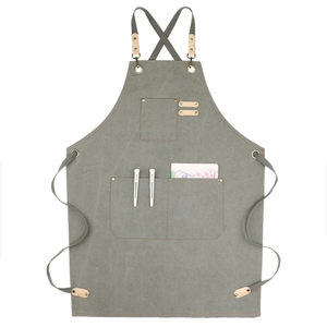 Cross Back Custom Logo Household Kitchen Cotton <b>Apron</b> Waterproof Women <b>Apron</b> Art Florist Woman Dress Vintage <b>Apron</b> - Product Image 4