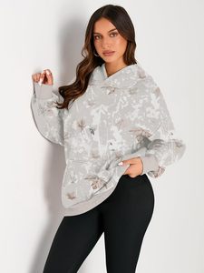 Sudadera con capucha de gran tamaño para mujer personalizada a la moda, ropa informal, el mejor Material usado, sudaderas con capucha de gran tamaño transpirables para mujer - Product Image 2