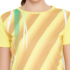 Venta al por mayor barato Tasa de verano de las mujeres O cuello de manga corta de color de manga corta de las mujeres transpirables camisetas para damas Servicio OEM - Product Image 6