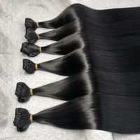 Extensions de cheveux de trame super doublement étirées à alignement des cuticules des cheveux naturels vietnamiens de haute qualité du vendeur de cheveux d'usine