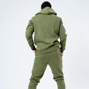 Conjunto Deportivo Unisex de Invierno con Capucha, de Algodón Sólido, Personalizable, Transpirable, para Entrenamiento y Jogging - Product Image 2
