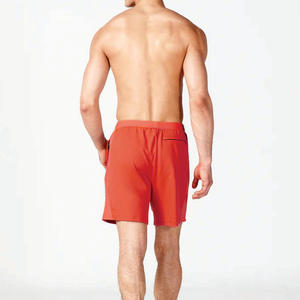 Pantalones cortos deportivos de secado rápido para hombre, cintura elástica, transpirables, pantalones cortos de entrenamiento para gimnasio, bolsillos, logotipo personalizado, joggers de cintura media tejidos sólidos - Product Image 6