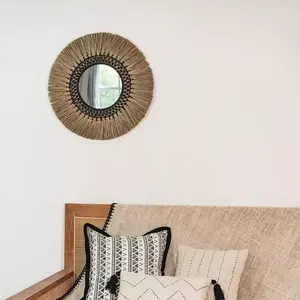 Antique Design Moonj Grass Wall <b>Mirror</b> Round Shape Fancy Wall <b>Mirror</b> for Living Room <b>Makeup</b> <b>Mirror</b> Indoor Home & Hotels. - Product Image 3