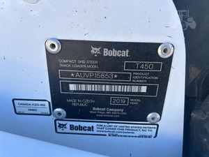 Chargeur compact BBOBCAT T450 2018, chargeur frontal, capacité de charge nominale de 35 tonnes, moteur Caterpillar, pompe hydraulique TCM - Product Image 5
