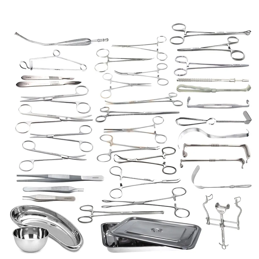 Debonairii-Juego de instrumentos quirúrgicos básicos de cirugía general, 38 piezas