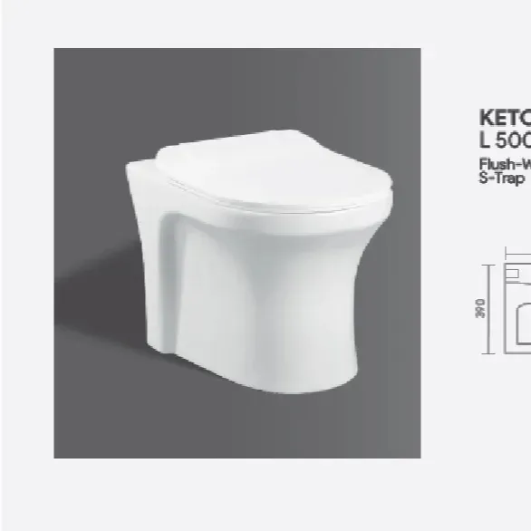 Top quality New design commercial water closet toilet design floor mounted p-trap automatic flush tank top inlet