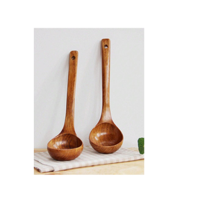 Cuchara de sopa de madera Buena calidad Mango Madera Cubiertos Cuchillo Tenedor y cuchara Utensilios de cocina - Product Image 2